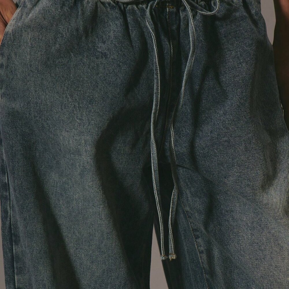 Blue Casual Women's Denim Trousers - Picture 5 of 5